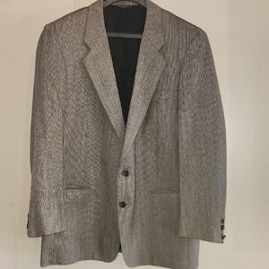 Angelo Donati Gray Men's XL Two-Button Blazer - Classic Tailored Style